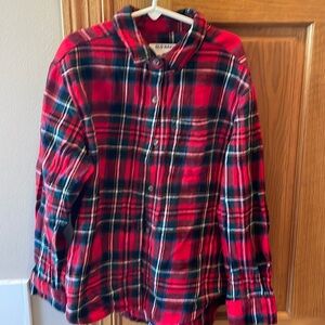 Red flannel button down